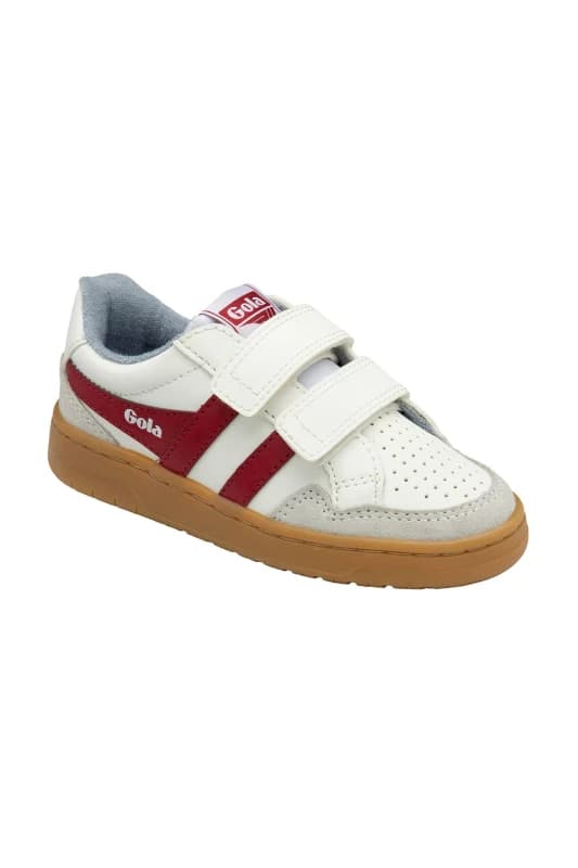 Gola Classics 'Eagle Strap' Kids Strap Trainers in White Size: 1 White Unisex 1