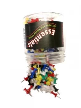 Value Push Pin Assorted Colours PK200