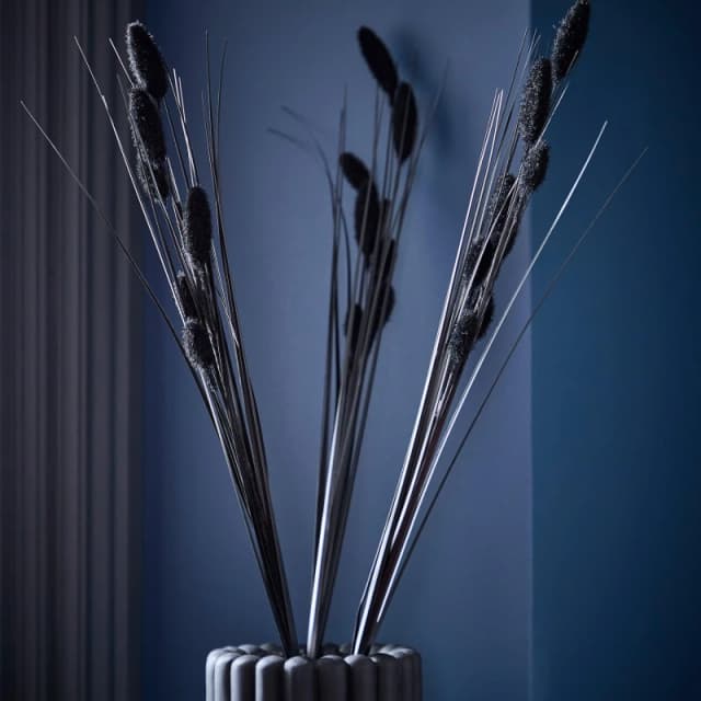 Biba Biba Faux Foxtail Stems Set of 4 - Black One Size