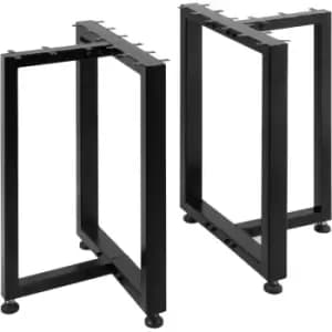 VEVOR Metal Table Legs Set of 2, Dining Table Legs 28" Height 24" Width, Desk Legs Bench Legs Feet, Industrial DIY Coffee Table Legs, 1763lbs Load