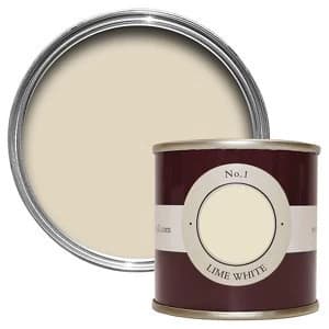 Farrow & Ball Estate Lime white No. 1 Emulsion Paint 100ml Tester pot