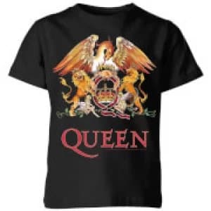 Queen Crest Kids T-Shirt - Black - 11-12 Years