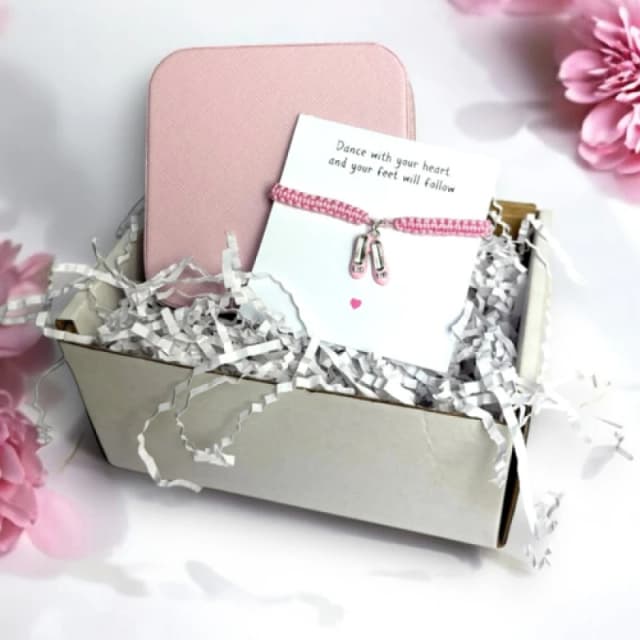 Aye Do Gifts Ballet Shoes Friendship Bracelet & Jewellery Box Gift Hamper Girls Birthday Gift For A Dancer Dance Gifts Girls Christmas Present
