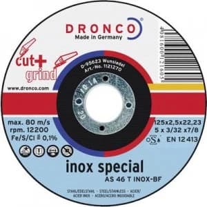 Dronco 1123270-100 AS 46 INOX Cutting and grinding disc 125mm 22.23mm