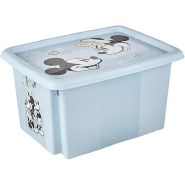 Keeeper Mickey Mouse Storage Box With Lid 15 Litre Cloudy Blue