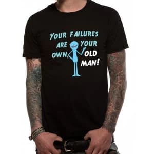 Rick And Morty - Mr Meeseeks Failure Mens Small T-Shirt - Black