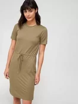 Superdry Drawstring T-Shirt Dress - Green, Size 12, Women