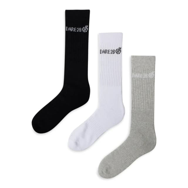 Dare 2b Dare 2b Movement Crew Socks 3 Pack in Charcoal Size: 6-8 Charcoal 6-8 Unisex 5063019923437