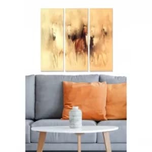 MDF3672611 Multicolor Decorative MDF Painting (3 Pieces)