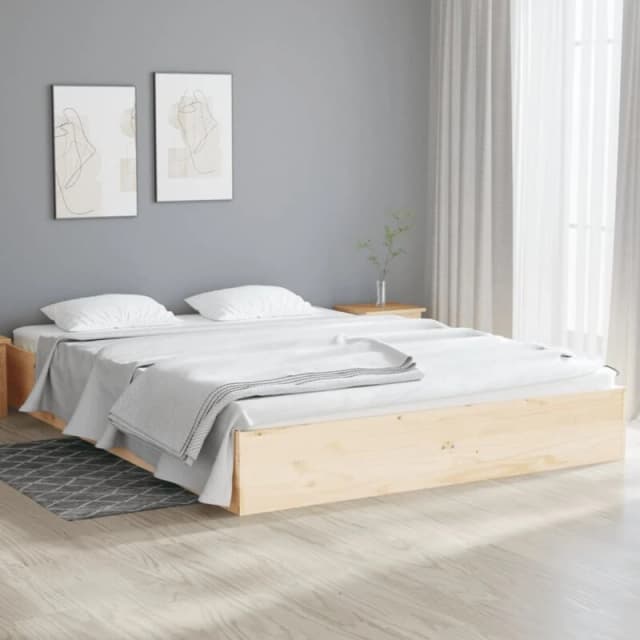 VIDAXL Vidaxl - Bed Frame without Mattress Solid Wood 135x190cm Double Double 8720287067634