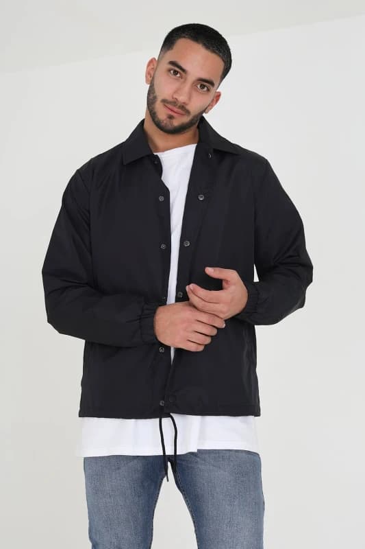 Brave Soul Lightweight Coach Style Jacket Black male