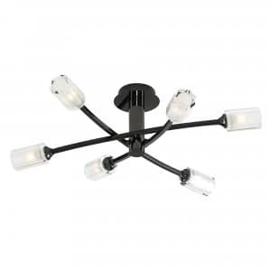 Litecraft Octen 6Lt Chrome Ceiling Light