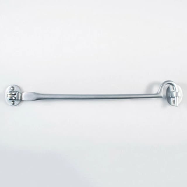 Loops Heavy Duty Cabin Hook & Eye Satin Chrome 305mm Arm Cabinet Hatch Lock Multi