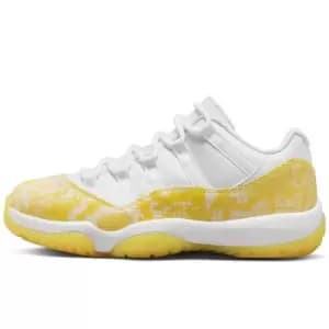 Jordan Wmns Air Jordan 11 Retro Low, White/Tour Yellow-White, size: 5, Female, Trainers, AH7860-107