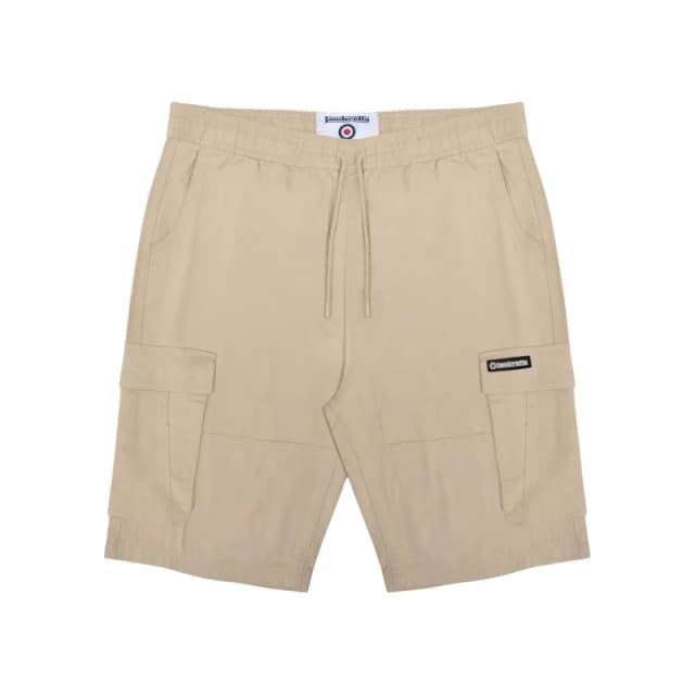 Lambretta Lambretta Men Utility SS25 Cargo Shorts in Stone Size: 34R Stone 34R Male 5063703801751