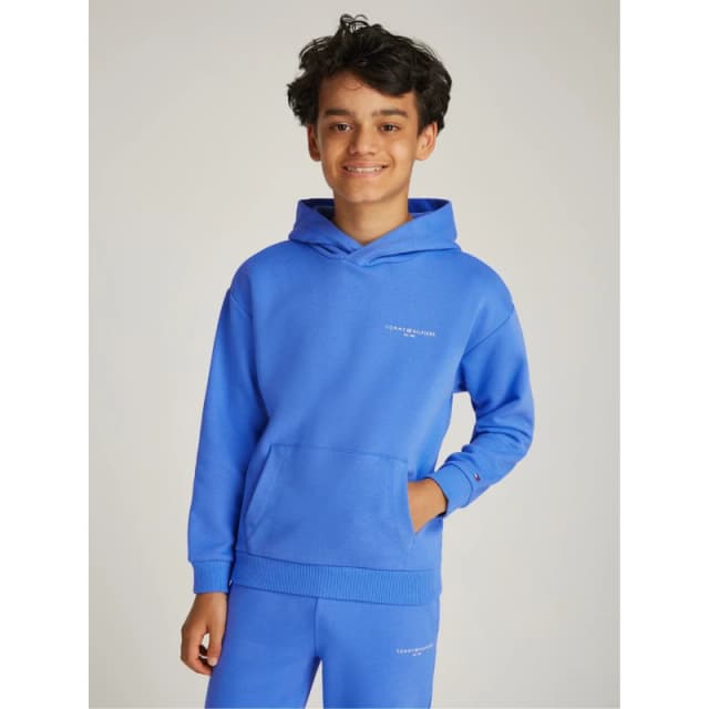 TOMMY HILFIGER 1985 Mini Corp Logo Hoodie Juniors - Blue Blue One Size