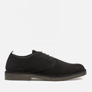 Clarks Mens Desert London 2 Suede Derby Shoes - Black - UK 10