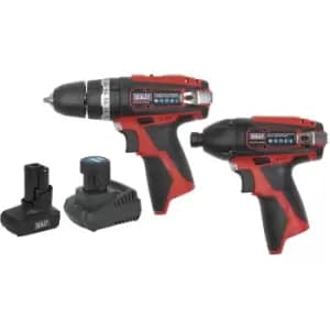 CP1200COMBO6 SV12 Series 2 x 12V Cordless Power Tool Combo Kit - Sealey