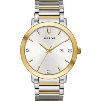 Mens Bulova Quartz Stainless Steel Watch