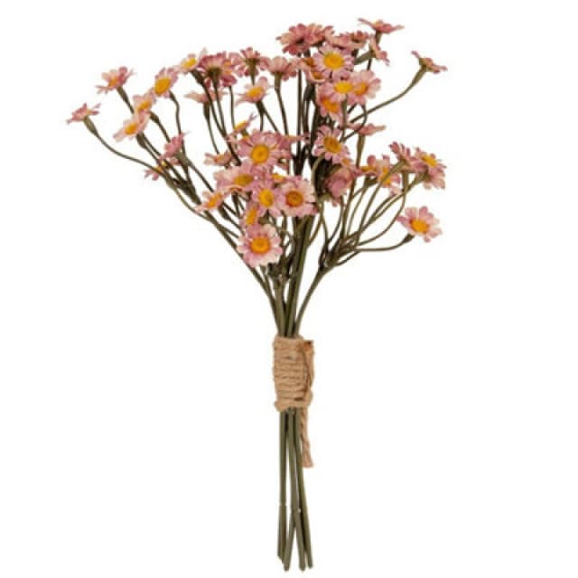 Hill Interiors Pink Daisy Bunch Artificial Flower - Plastic - L16 X W16 X H27cm - Pink