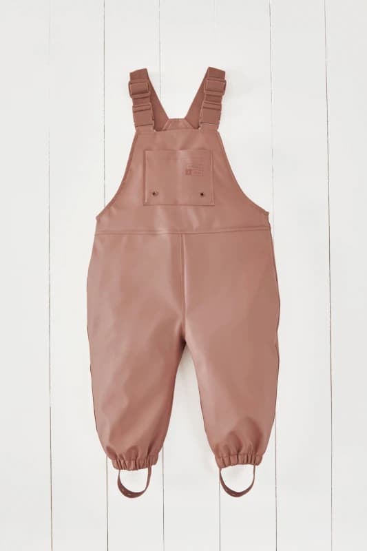 Grass & Air Kids Rainster Dungaree in Rose Size: 4-5 Years Rose Unisex 4-5 Years