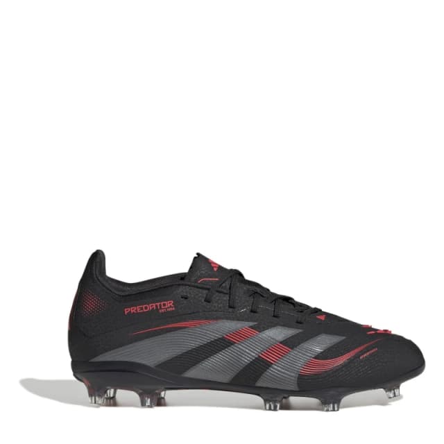 adidas Predator Elite Junior Firm Ground Football Boots Black/Grey male 3 (35.5)