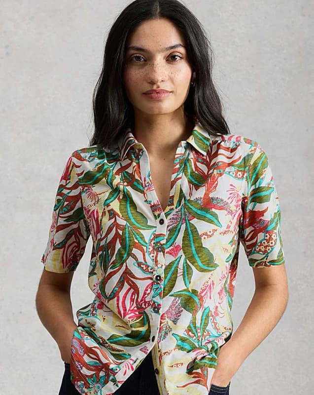 White Stuff White Stuff Annie Shirt Ivory Print - White Stuff - Size: 16 Ivory Print Female 16 ZD53004