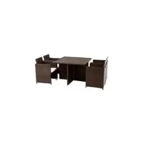 Nevada Brown 4 Seater Cube Set