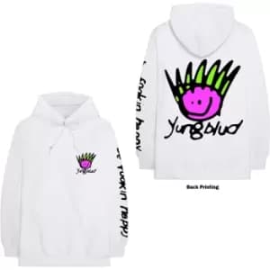 Yungblud - Face Unisex XX-Large Pullover Hoodie - White
