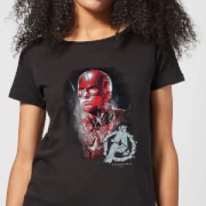 Avengers Endgame Captain America Brushed Womens T-Shirt - Black