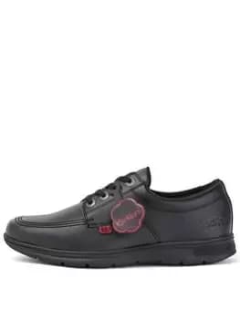 Kickers Kickers Kelland Lace School Shoe, Black, Size 3 Older