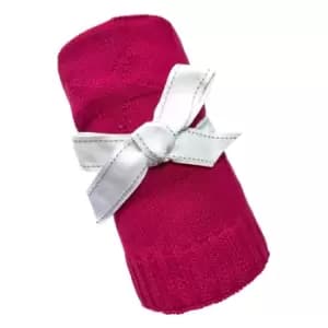 East Coast Nursery - Silvercloud Star Jacquard Knitted Blanket Raspberry