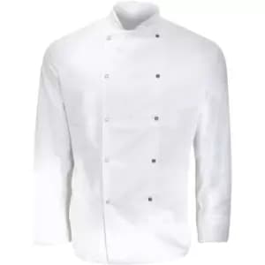 Dennys Mens Long Sleeve Chefs Jacket / Chefswear (3XL) (White) - White