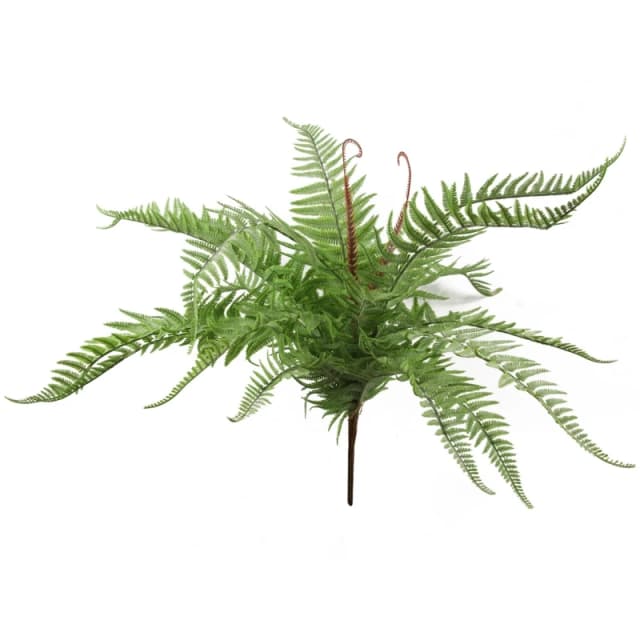 Leaf 60cm Artificial Bushy Dixie Wood Fern Light Green Plant