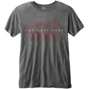 Star Wars - Episode VIII The Last Jedi Logo Unisex Large T-Shirt - Grey