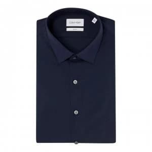 Calvin Klein Poplin Slim Fit Shirt - MIDNGT 463