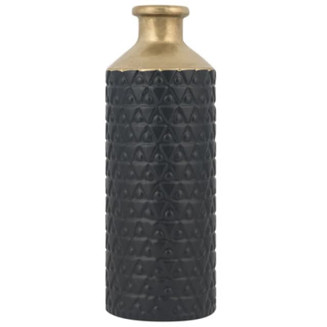 Beliani Decorative Vase Arsin Stoneware 39cm Black