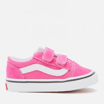 Vans Toddlers Old Skool Velcro Trainers - Fuchsia Purple - UK 7 Toddler