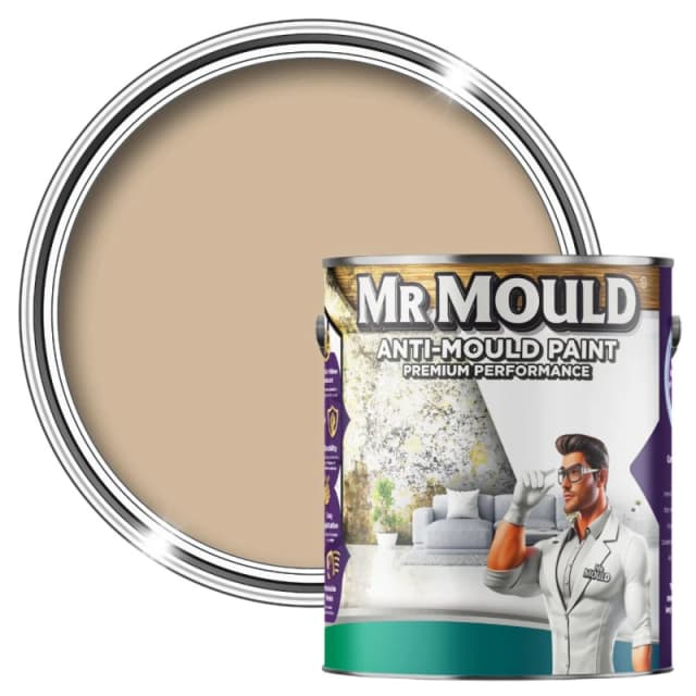 MR MOULD Anti-Mould Paint - 1L - Best Anti Mould Protection Paint for all Interior Walls & Ceilings in Beige Beige Unisex 1L