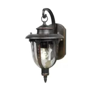 Elstead St Louis - 1 Light Outdoor Small Wall Lantern Light Weathered Bronze IP44, E27