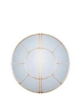 Pacific Lifestyle Antique Gold Metal 2 Oval Section Wall Mirror