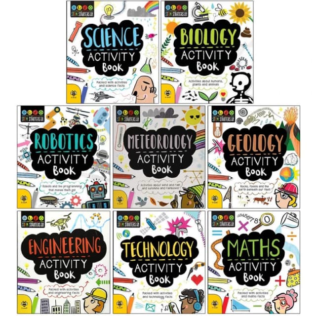 STEM Starters for Kids 8 Activity Books Collection Set NEW Pack Ages 7+ Paperback Catherine Bruzzone Books