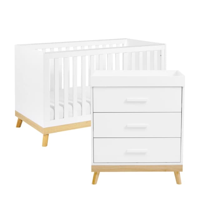 Mona 2 Piece Nursery Room Set, White