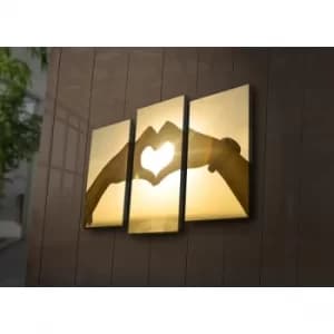 3PAT?ACT-9 Multicolor Decorative LED Lighted Canvas Painting (3 Pieces)