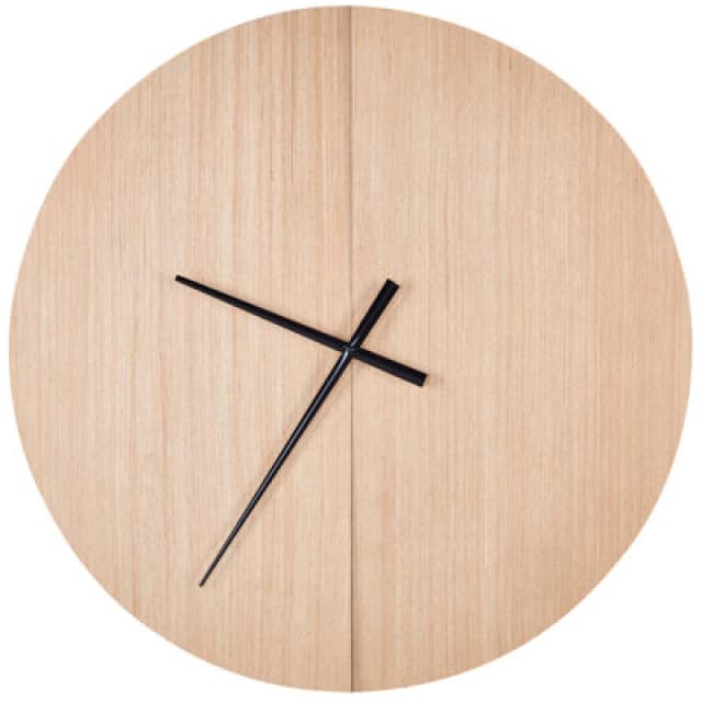 Beliani Wall Clock Cabic 60 Cm Light Brown