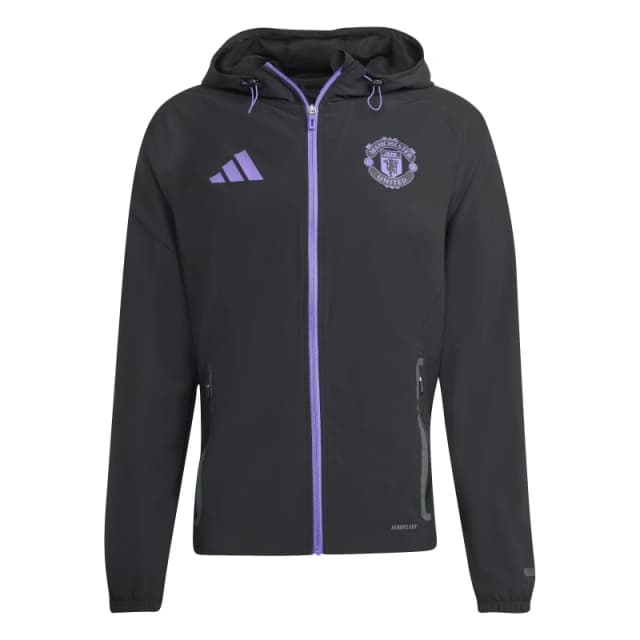 adidas Manchester United Travel Jacket 2025 2026 Mens Licensed Tracksuit Tops M Black 36507403390