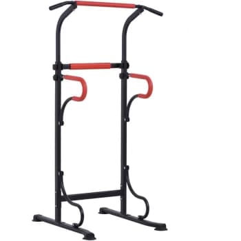 Homcom - Steel Multi-Use Exercise Power Tower Station Adjustable Height w/ Grips