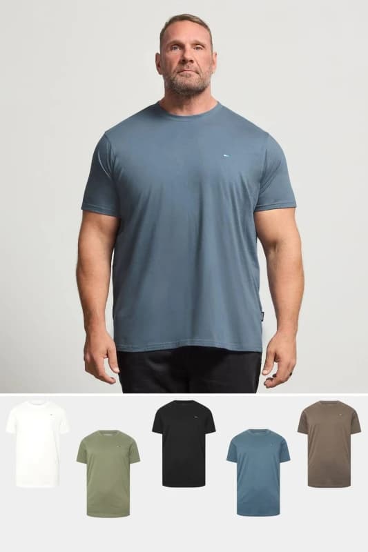 BadRhino Mens 5 Pack Core T-Shirts Size: XL Multicolor Male XL