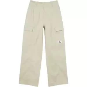 Calvin Klein Jeans Badge Hr Straight Leg Pants - Green