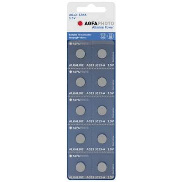Agfaphoto AgfaPhoto Button cell LR44 1.5 V 10 pc(s) Alkali-manganese AG13 150-805603
